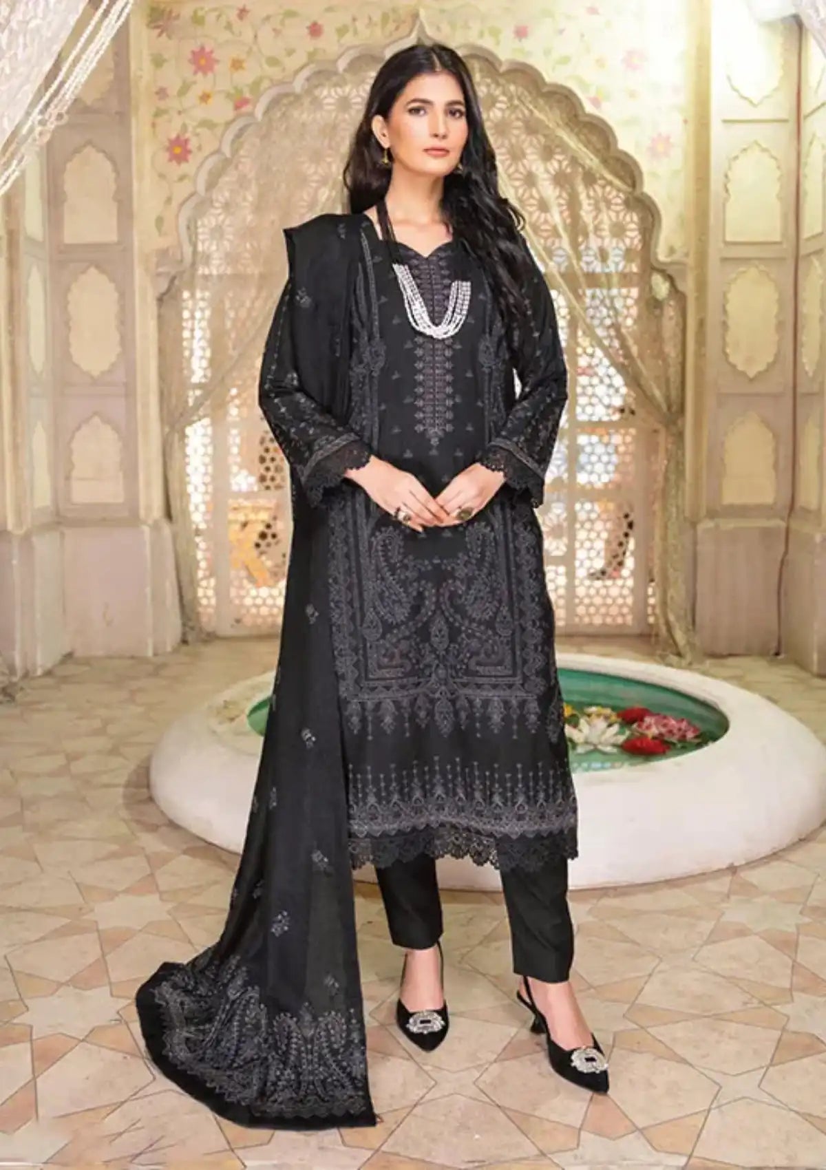 Wafa By Riaz Arts Emb Dhanak'24 D-03