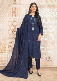 Wafa By Riaz Arts Emb Dhanak'24 D-07