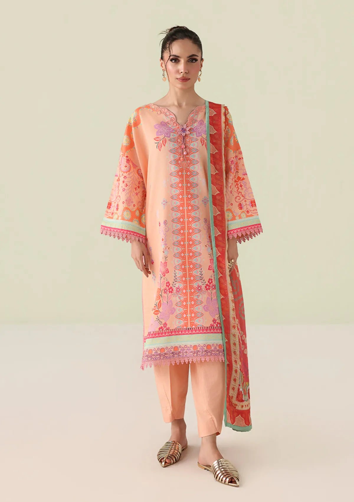 Roheenaz Rosette Lawn'26 D-65B Warm Horizon