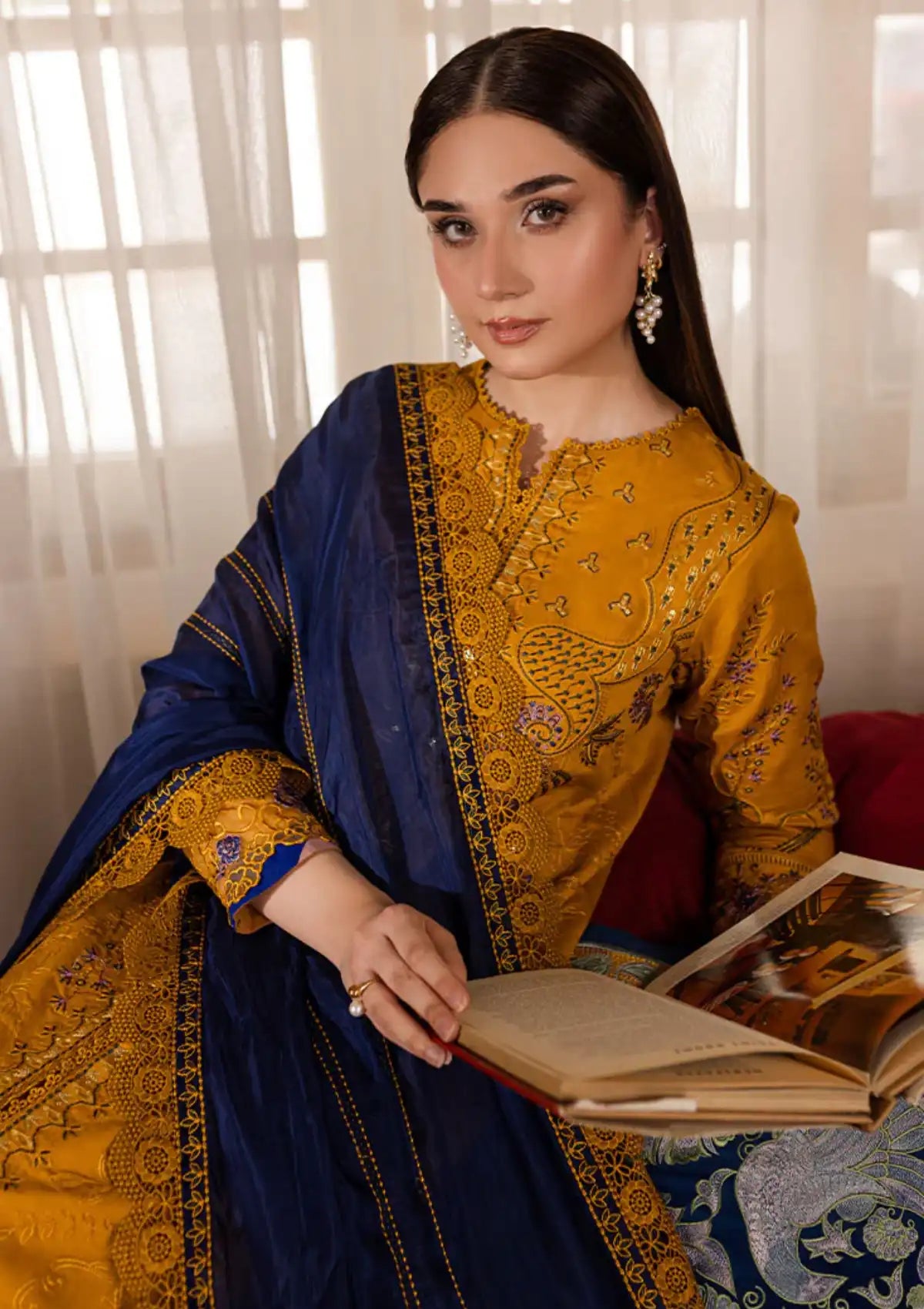 Marjjan Aangan Emb Viscose'24 PEV-19 A