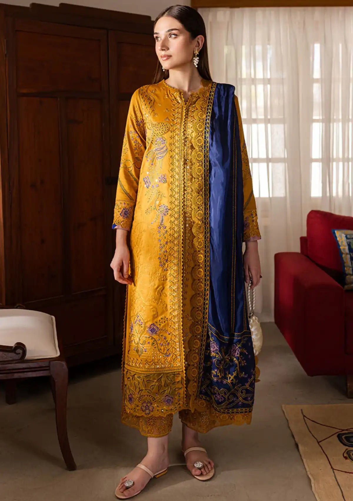 Marjjan Aangan Emb Viscose'24 PEV-19 A