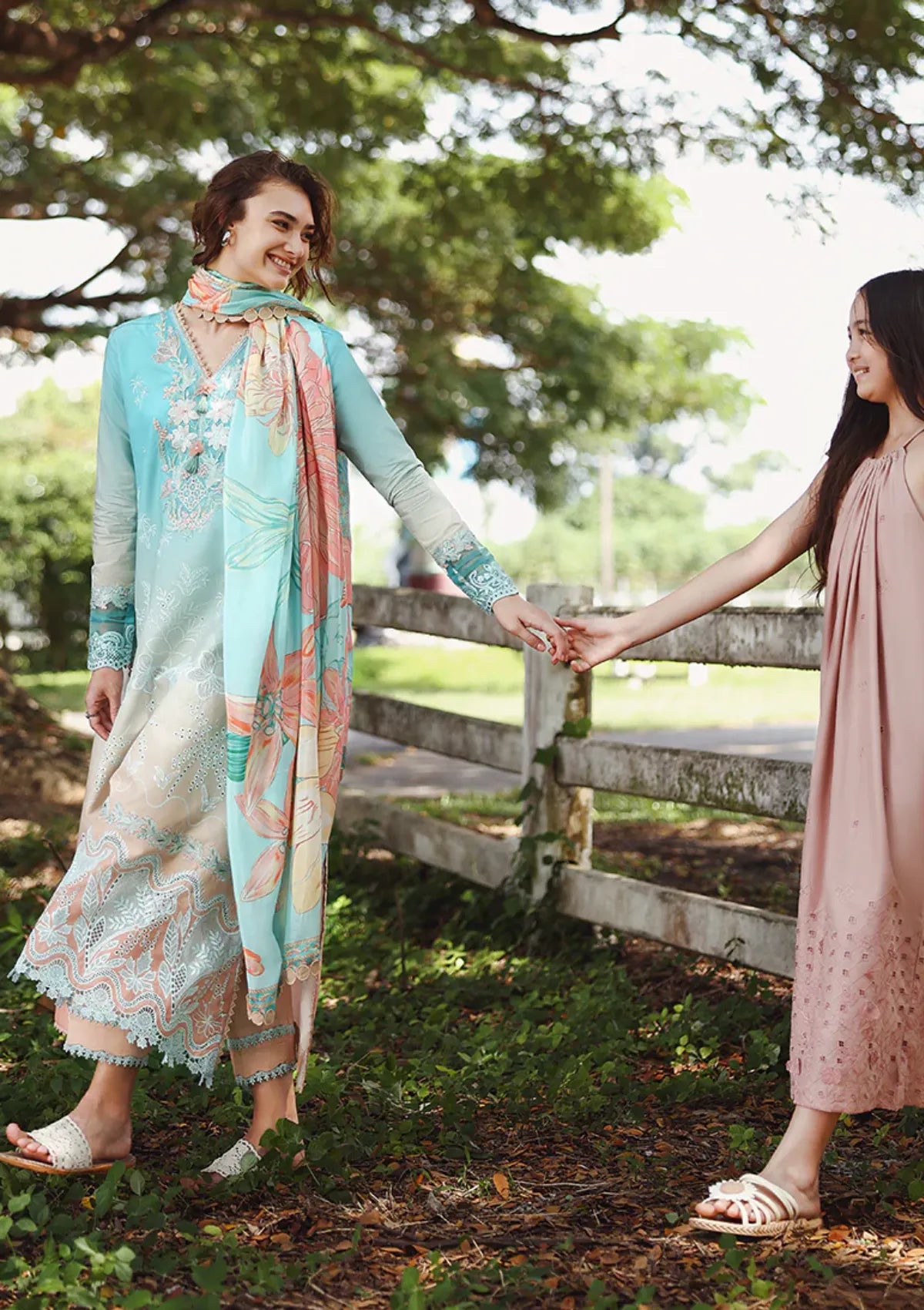 Mushq Solace Ombre Chikankari'26 D-06 Whispered Dawn