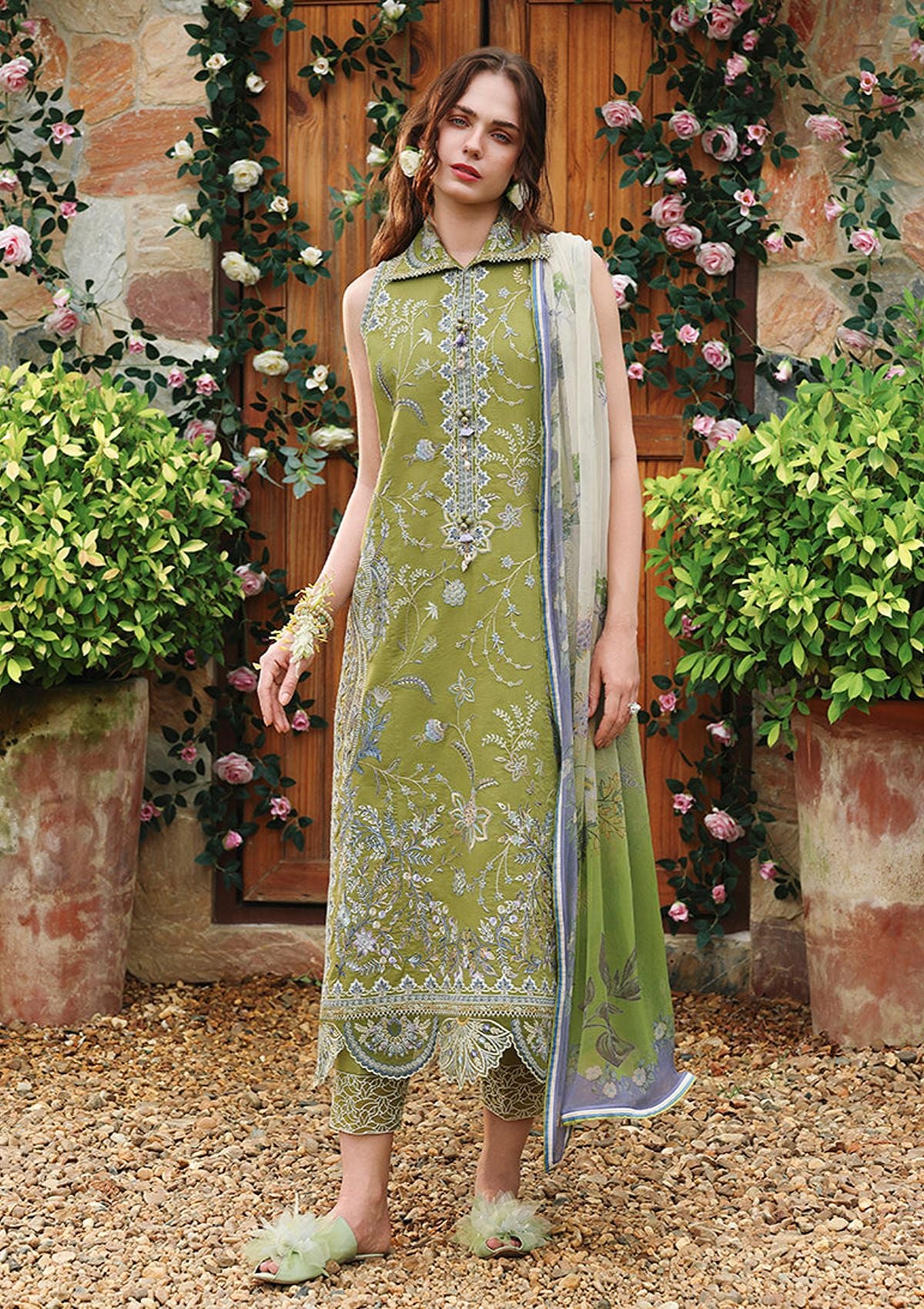 Mushq Hemline The Secret Garden Lawn'26 D-04 Whispering Ivy