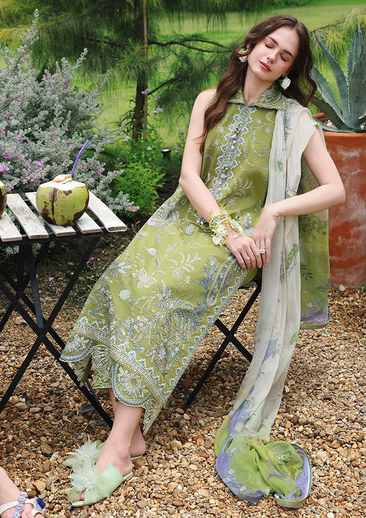 Mushq Hemline The Secret Garden Lawn'26 D-04 Whispering Ivy
