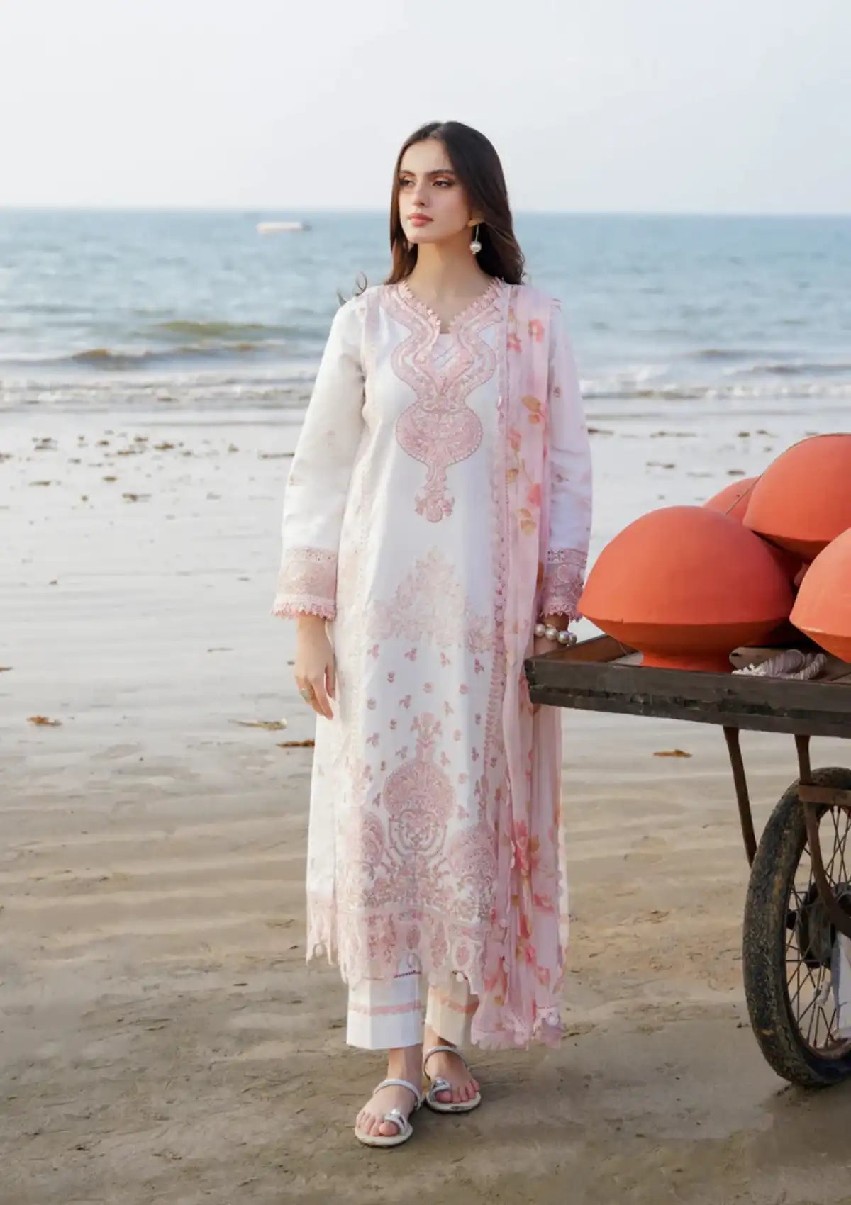 Aabyaan Saagar Luxury Lawn'24 AF-02 SAMAR - Mohsin Saeed Fabrics