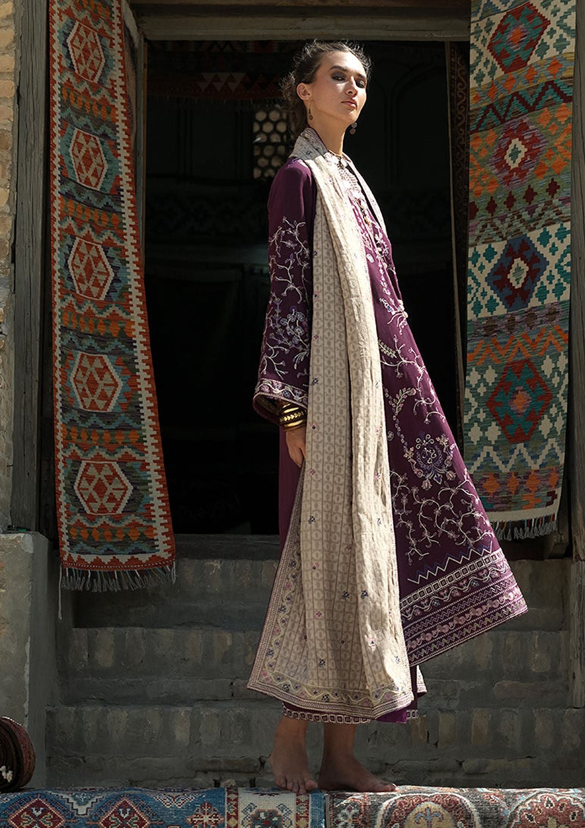 Mushq Hemline Bukhara Winter Edit'26 D-02 Winter Caravan