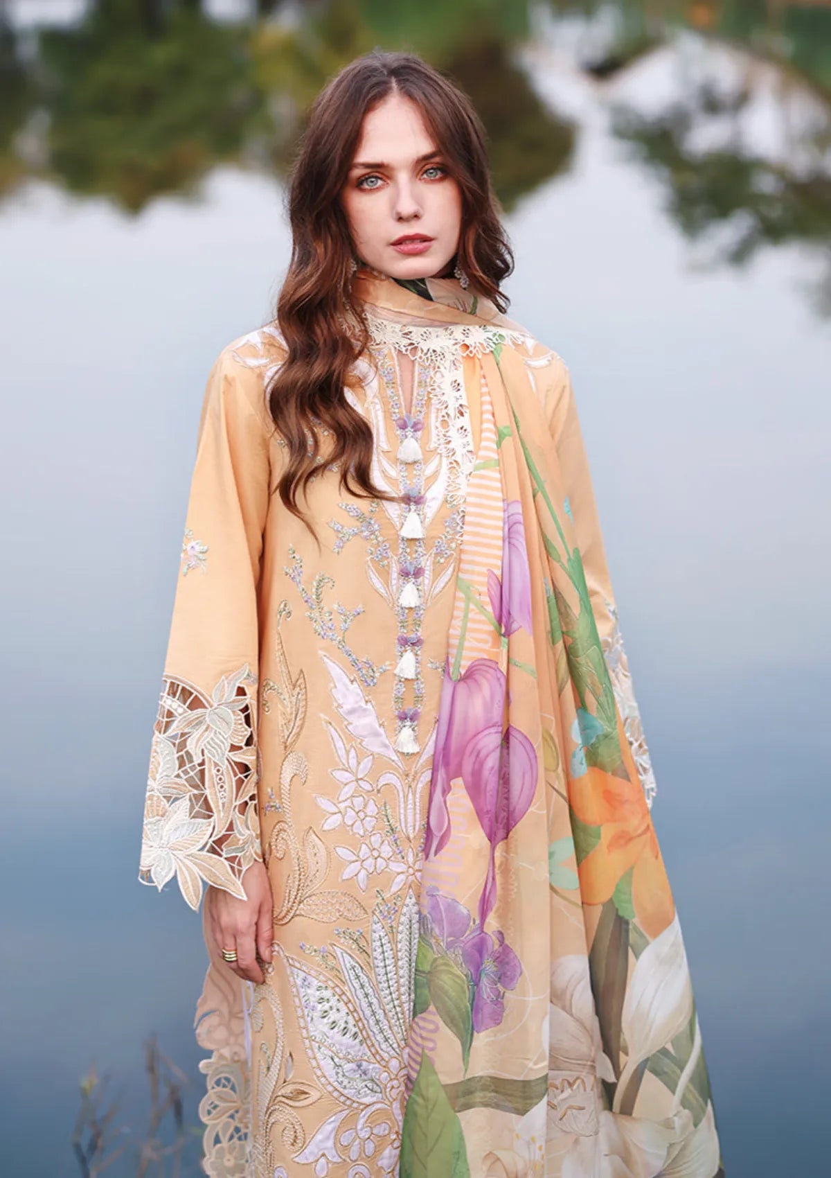 Hemline By Mushq Secret Garden Lawn'26 D-05 Wisteria Veil
