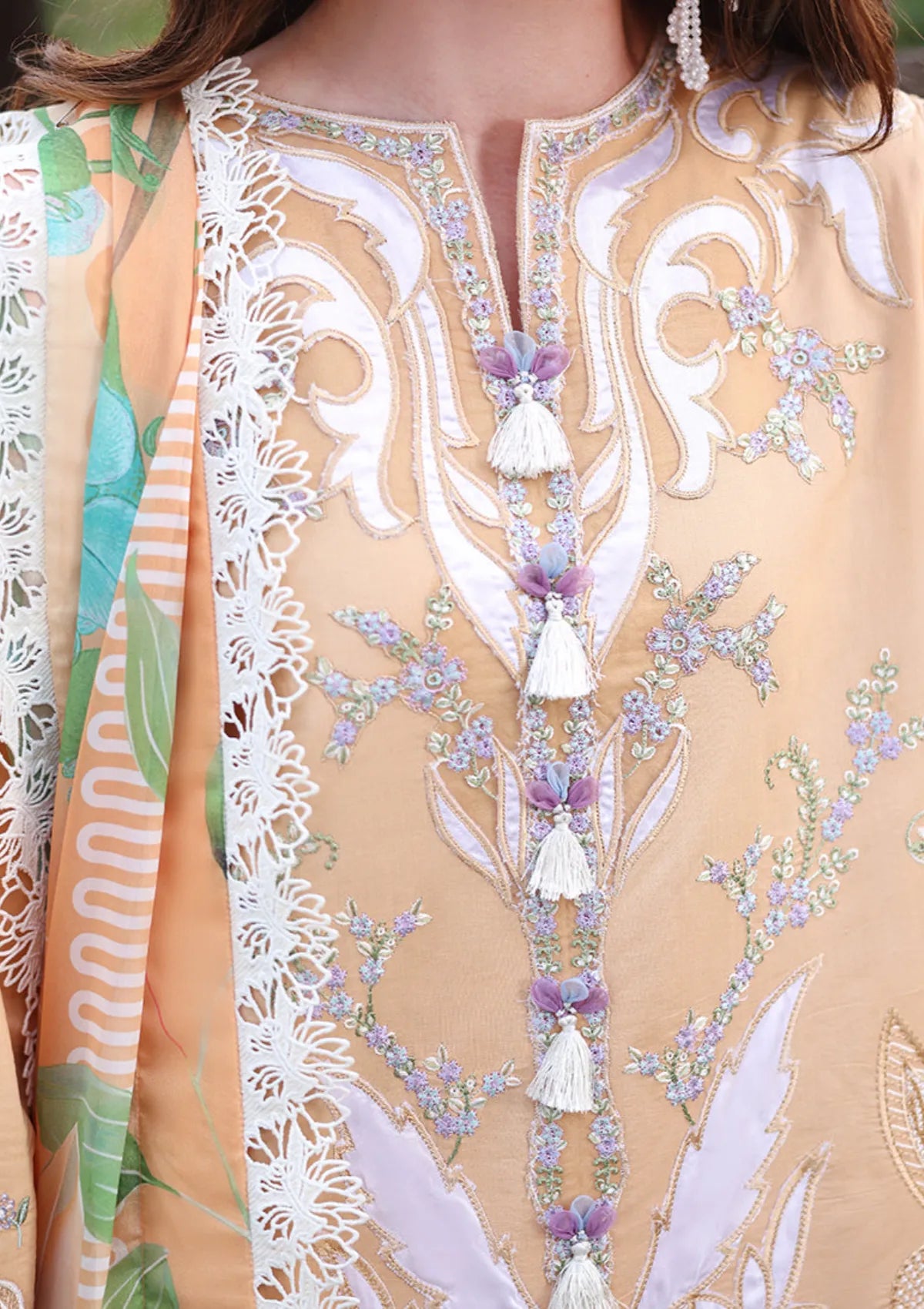 Hemline By Mushq Secret Garden Lawn'26 D-05 Wisteria Veil