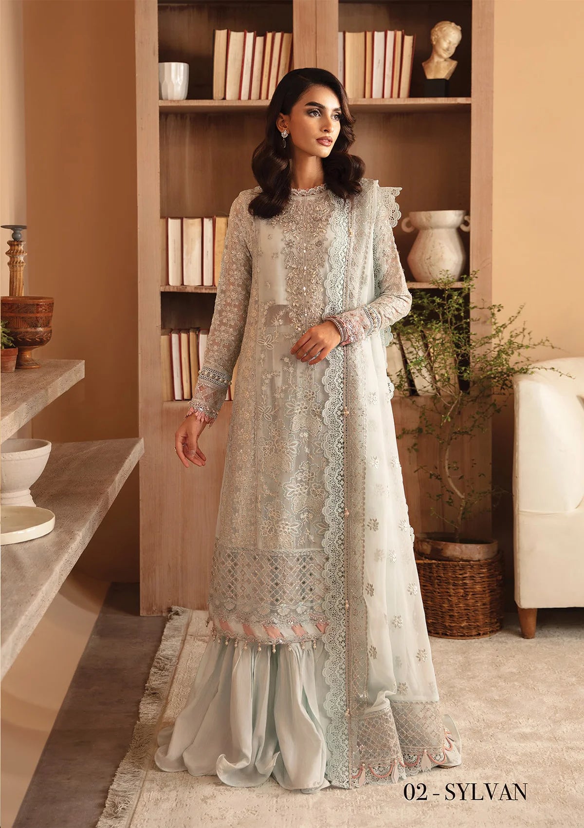 Xenia Raahi Luxury Chiffon'24 D-02 SYLVAN