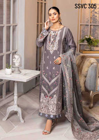 Shaista Embroidered Viscose'22 V-2 D-305 - Mohsin Saeed Fabrics