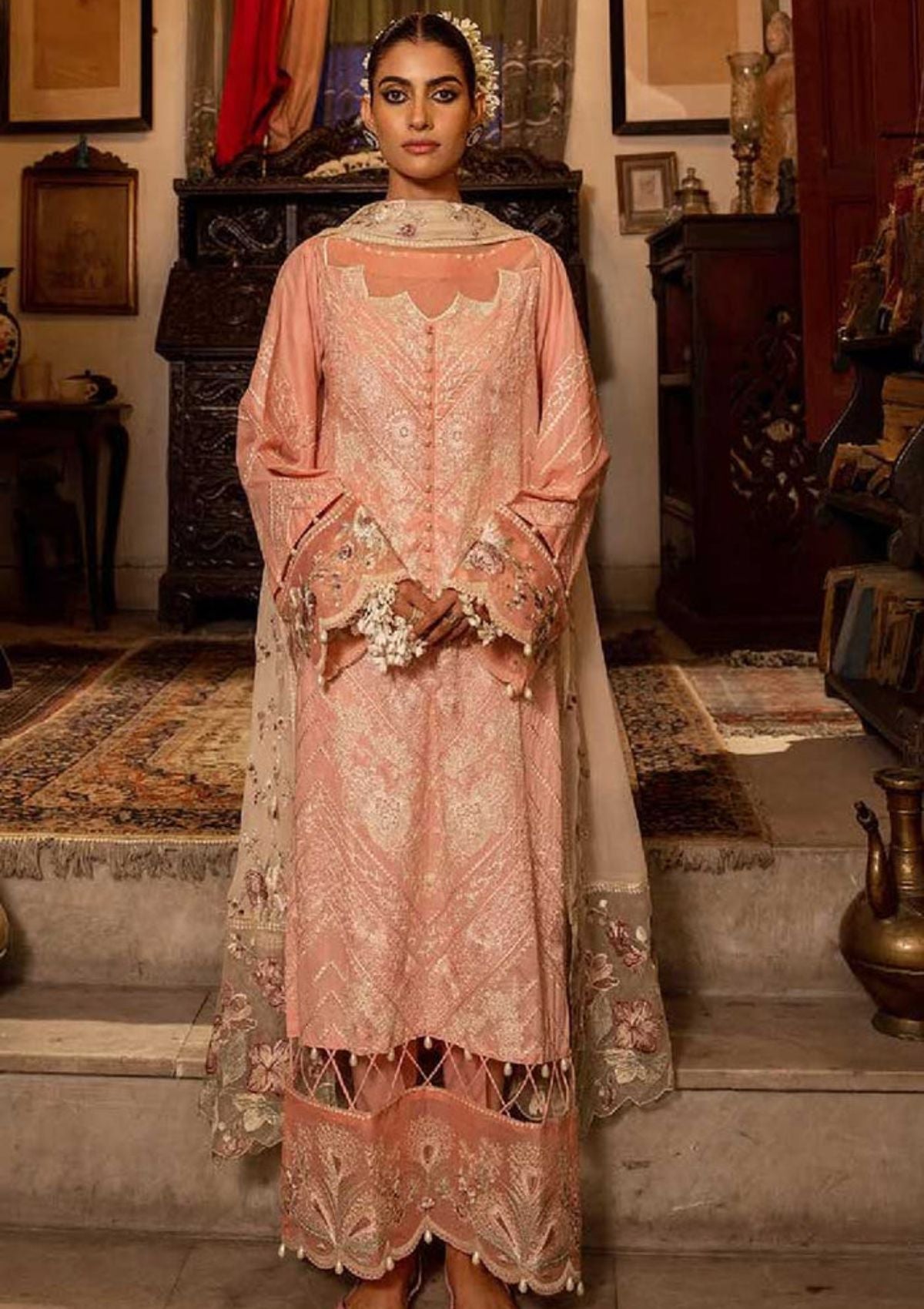 Muscari Premium Emb'23 MPEC-01 is available at Mohsin Saeed Fabrics. ✓ shop all the top women clothing brands in pakistan ✓ Best Price and Offers ✓ Free Shipping ✓ Cash on Delivery ✓ formal & Wedding Collections 