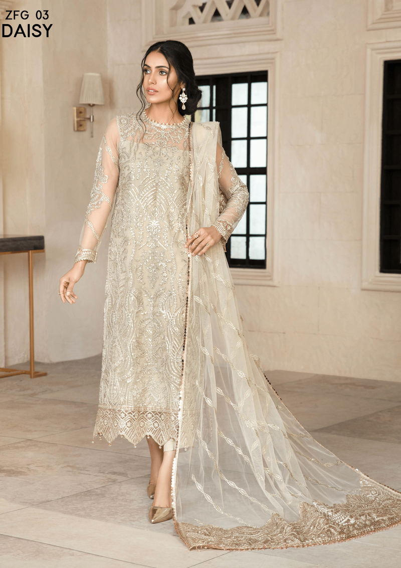 Zarif Gulzaar Festive Chiffon'22 ZFG-03 DAISY