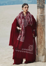 Zara Shahjahan Saraab Winter'26 -QIRMIZ