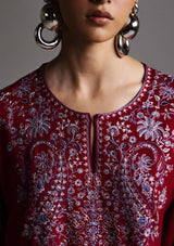 Zara Shahjahan Saraab Winter'26 -QIRMIZ
