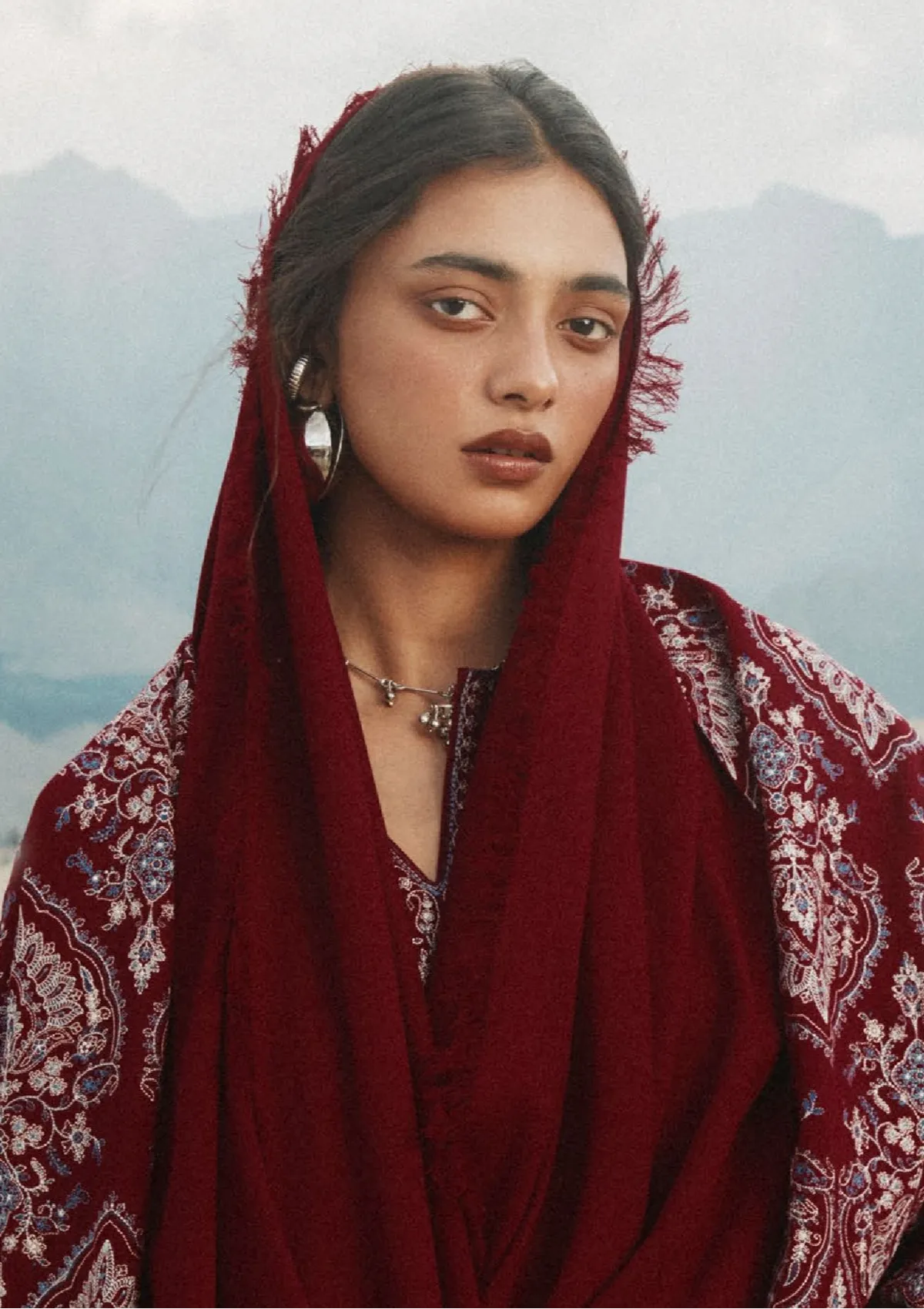 Zara Shahjahan Saraab Winter'26 -QIRMIZ