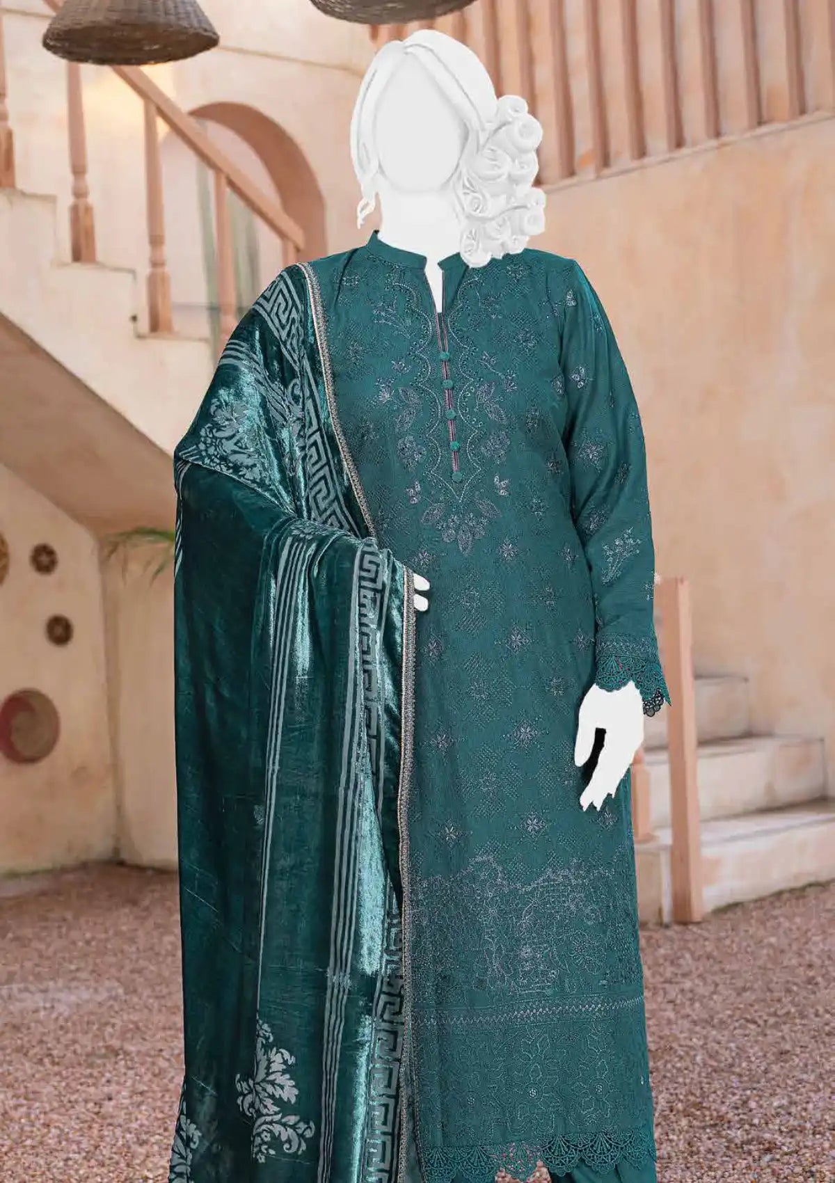 Zar Gul Emb Velvet'24 D-06