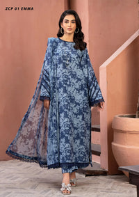 Zarif Prints Lawn'24 ZCP-01 EMMA - Mohsin Saeed Fabrics