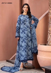 Zarif Prints Lawn'24 ZCP-01 EMMA - Mohsin Saeed Fabrics