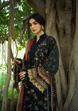 Elaf Wilderness Pashmina Shawl Edit'26 EWR-8A NOIRE