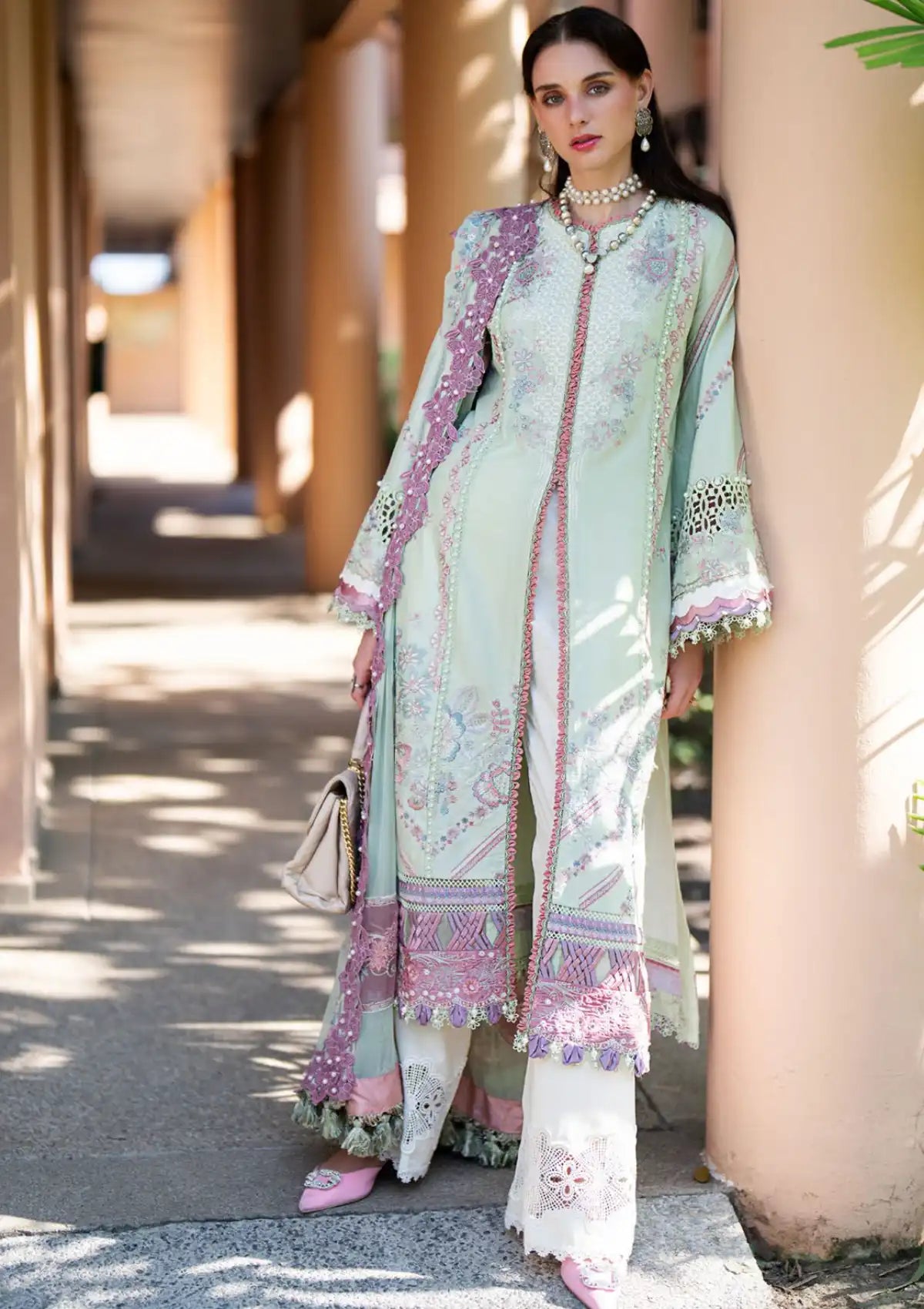 Alif By AJR Signature Luxury Lawn'24 ASL-10 Aura - Mohsin Saeed Fabrics