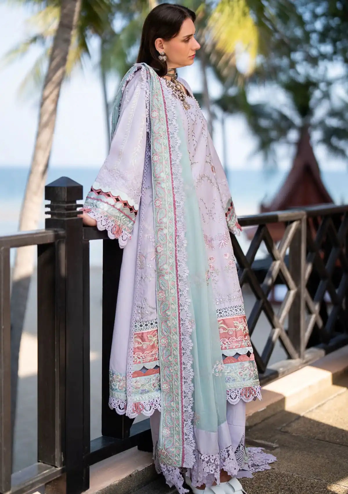 Alif By AJR Signature Luxury Lawn'24 ASL-11 Castle - Mohsin Saeed Fabrics