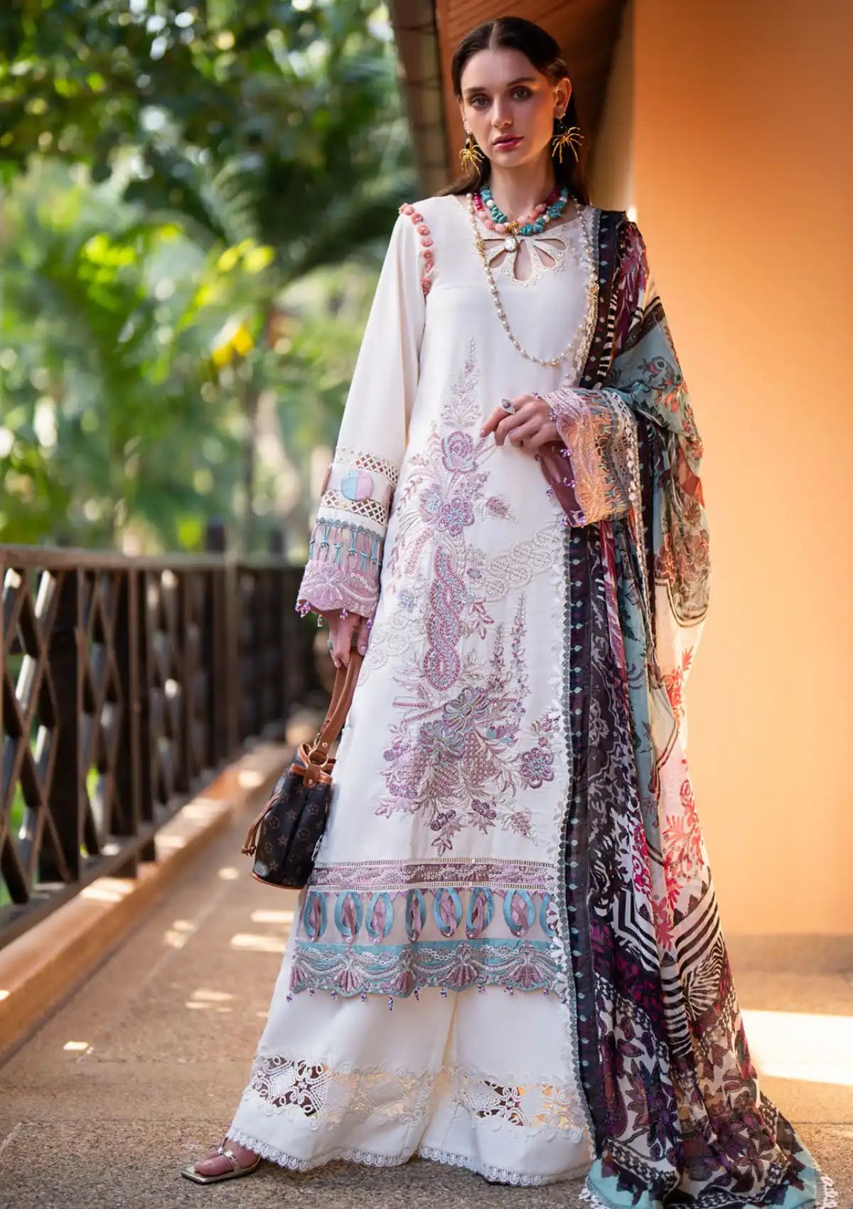 Alif By AJR Signature Luxury Lawn'24 ASL-12 Sunbeam - Mohsin Saeed Fabrics