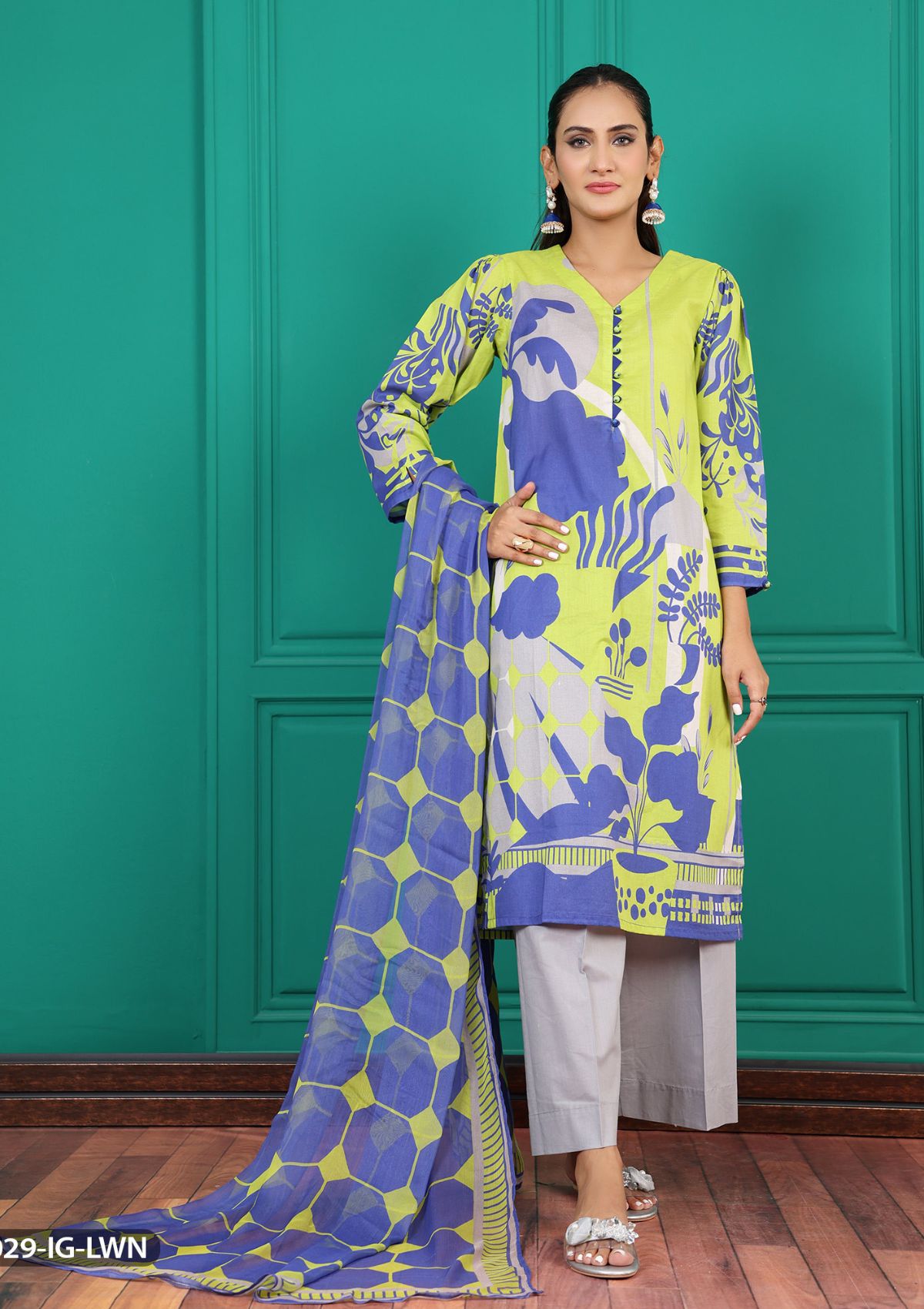ShaPosh Casual Pret (17029-IG-LWN ) - Mohsin Saeed Fabrics