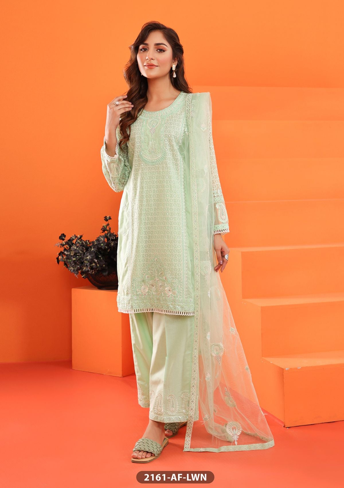 ShaPosh Casual Pret (2161-AF-LWN) - Mohsin Saeed Fabrics