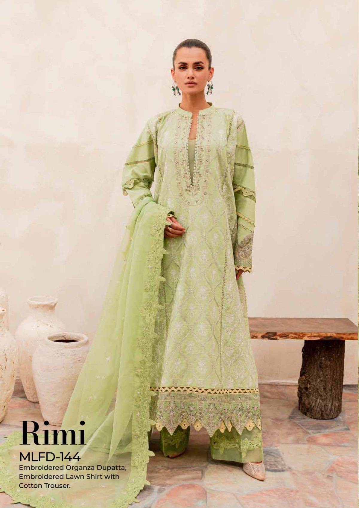 Freesia Mahru Luxury Lawn'23 MLFD-144(Rimi) - Mohsin Saeed Fabrics