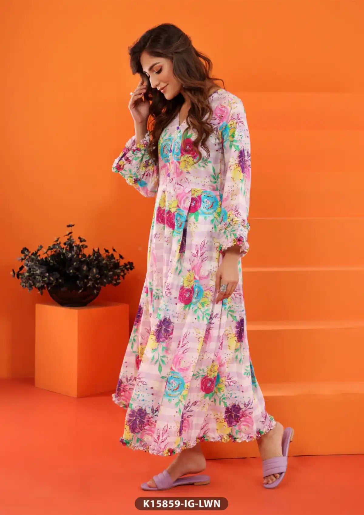ShaPosh Casual Pret (K15859-IG-LWN) - Mohsin Saeed Fabrics