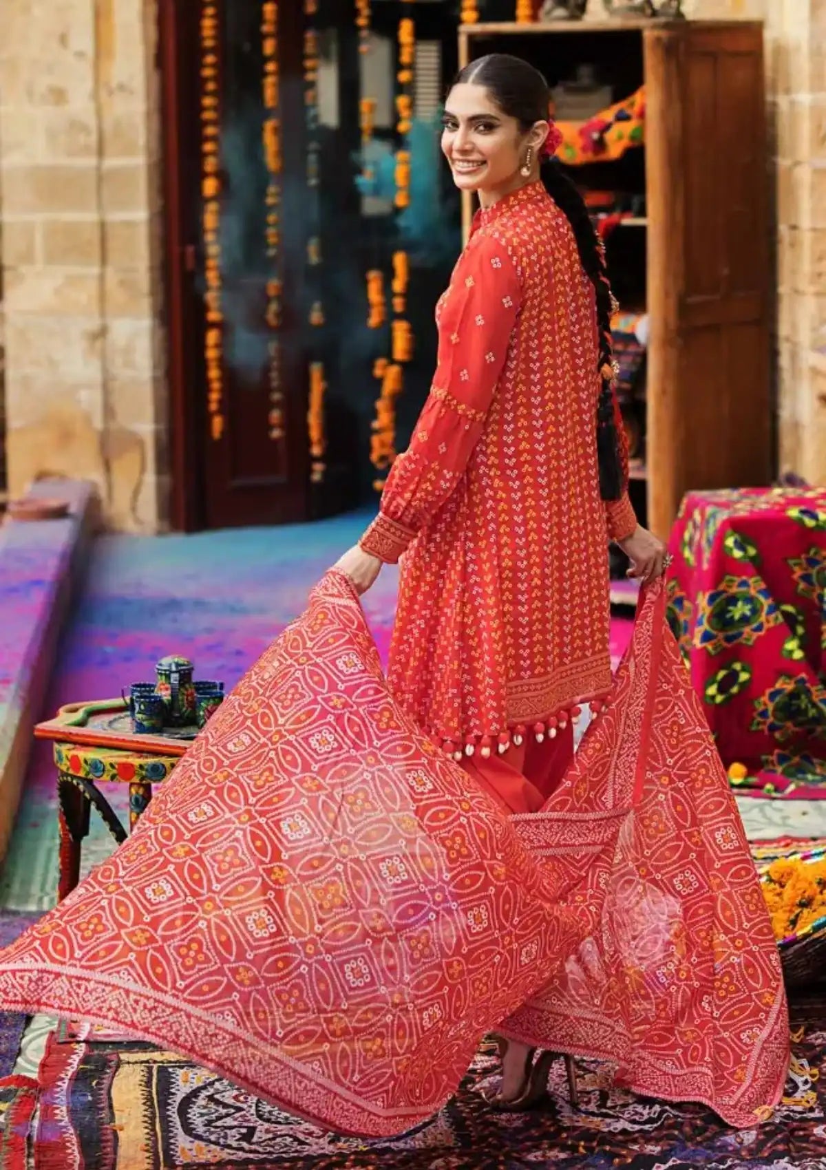 Gul Ahmed Chunri Lawn'24 3 Pcs CL-42017-B - Mohsin Saeed Fabrics