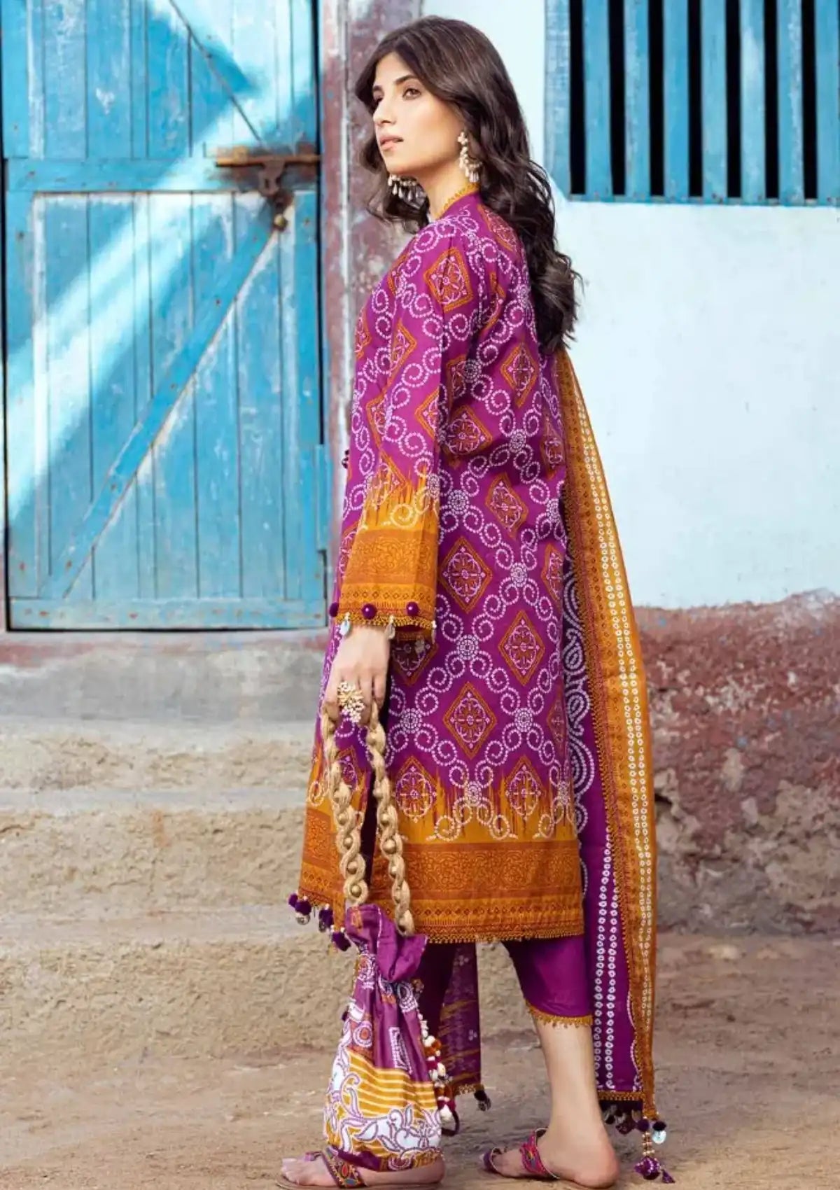 Gul Ahmed Chunri Lawn'24 3 Pcs CL-42018-A - Mohsin Saeed Fabrics