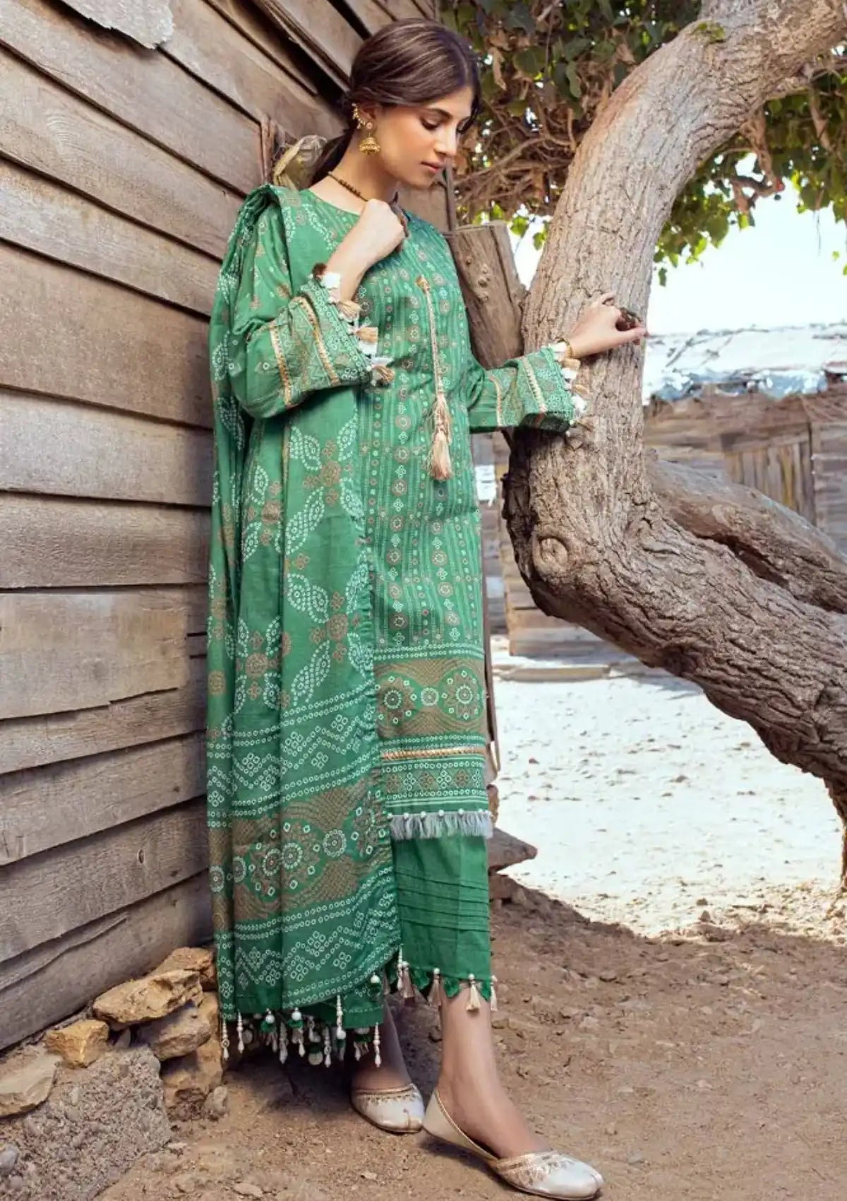 Gul Ahmed Chunri Lawn'24 3 Pcs CL-42060-A - Mohsin Saeed Fabrics