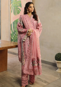 Maryam Hussain Luxury Lawn'24 D-10-CORAL - Mohsin Saeed Fabrics