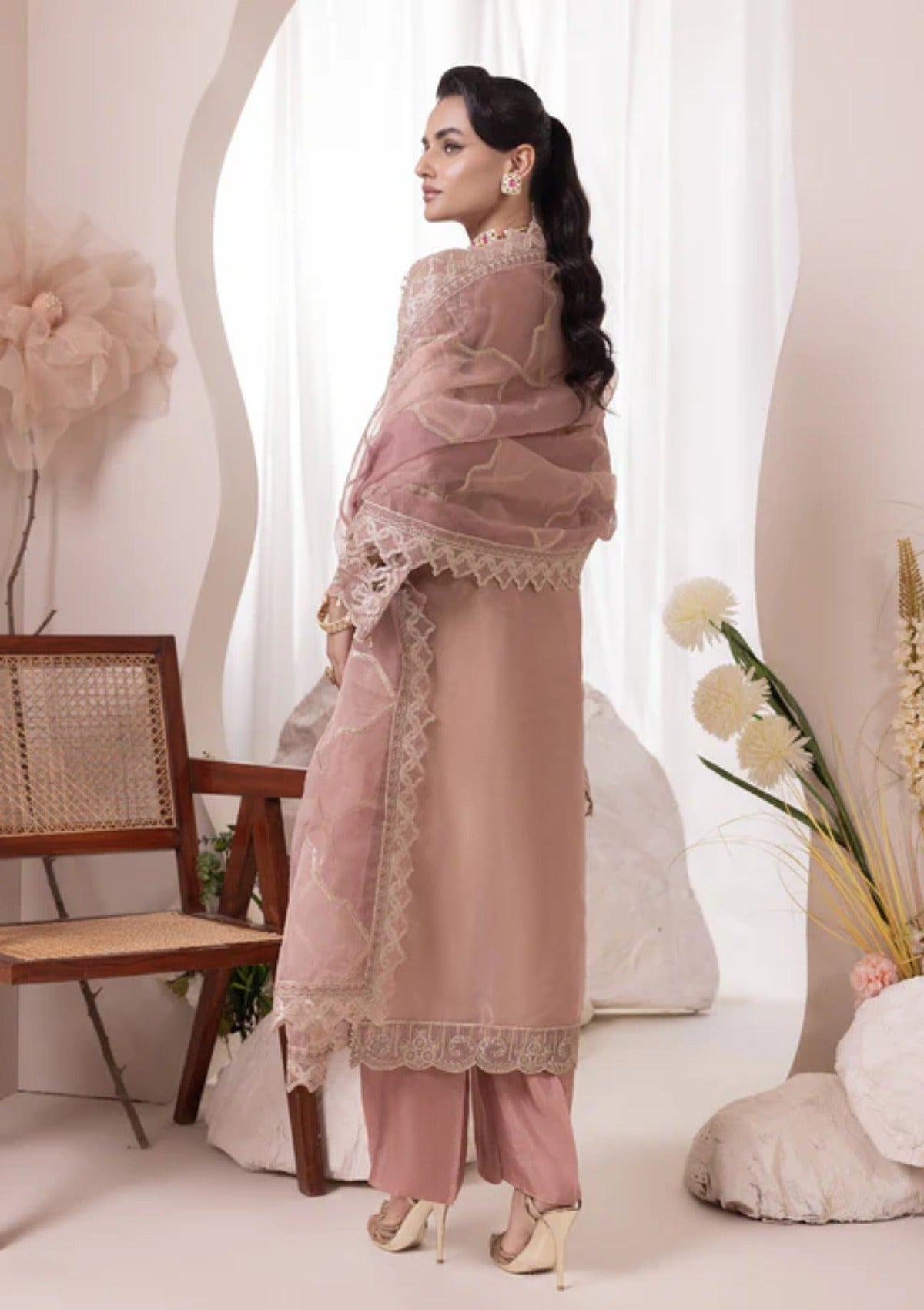 Diara Couture Aaraish'25 ROHEEN - US-644 - LIGHT PINK