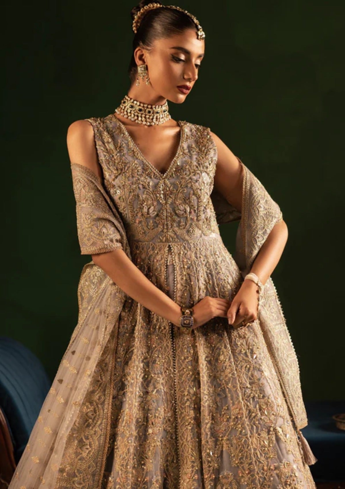 Diara Couture Onora Wedding Festive Unstitched'25 SEREIA - WC-2-09 - GREY