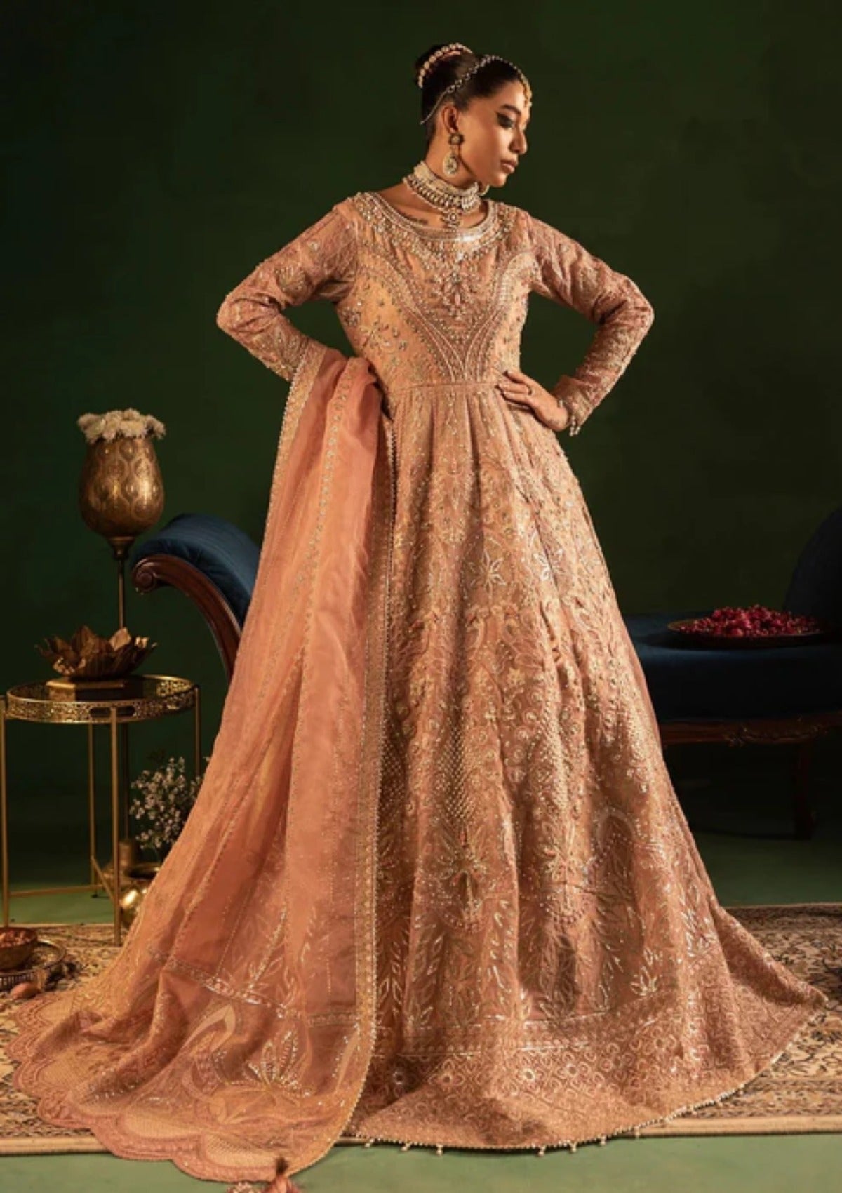 Diara Couture Onora Wedding Festive Stitched'25 LEORA - WC-2-04 - PEACHY PINK