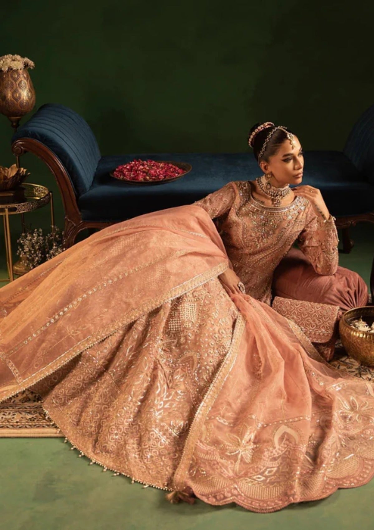 Diara Couture Onora Wedding Festive Stitched'25 LEORA - WC-2-04 - PEACHY PINK