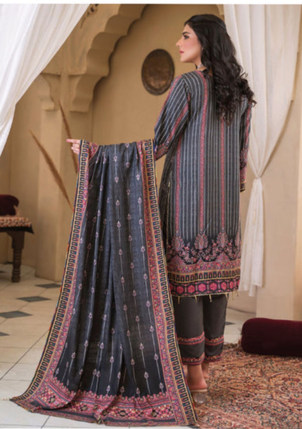Rosaliana Slub Chikankari By MTF'23 D-10 - Mohsin Saeed Fabrics