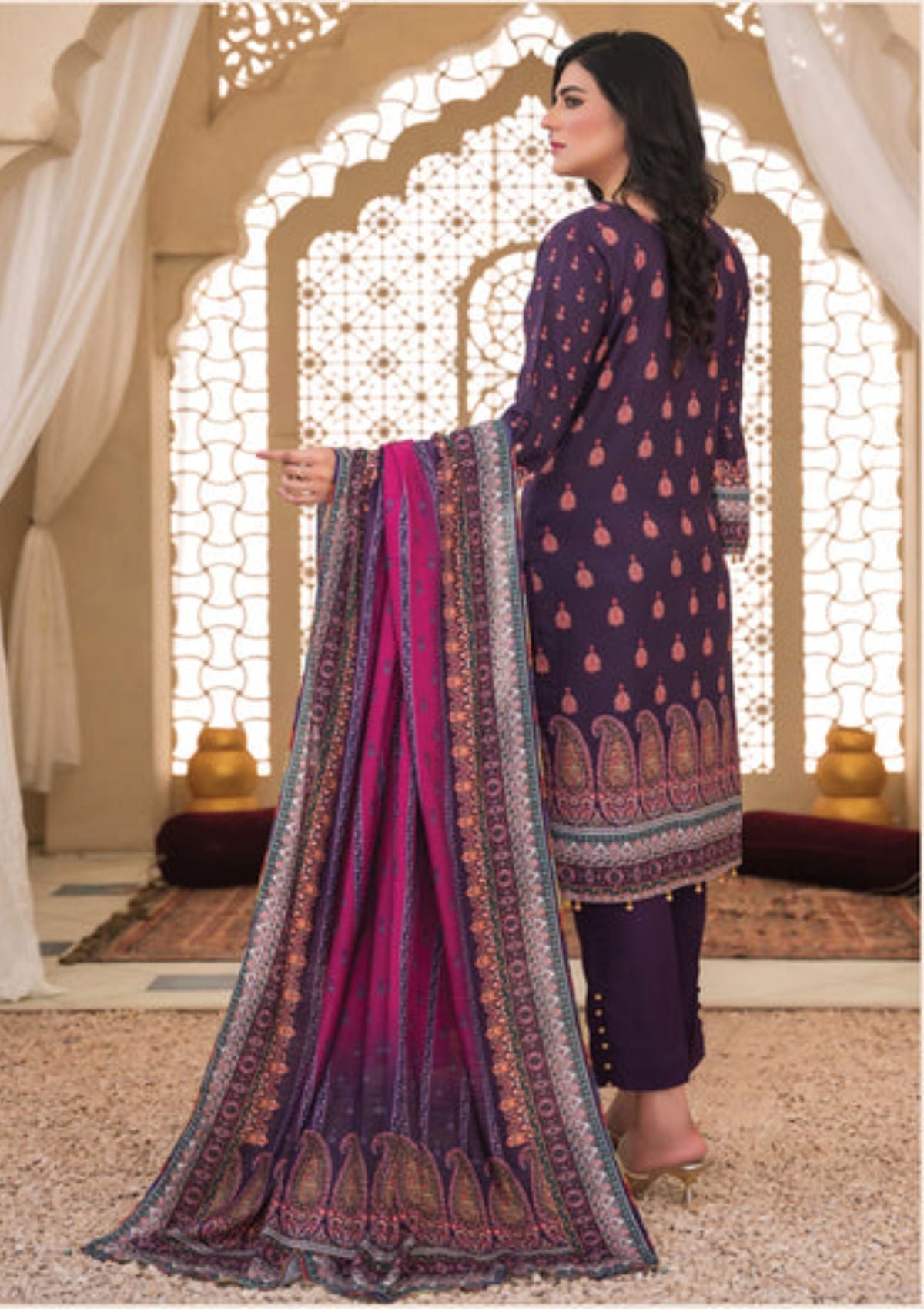 Rosaliana Slub Chikankari By MTF'23 D-02 - Mohsin Saeed Fabrics