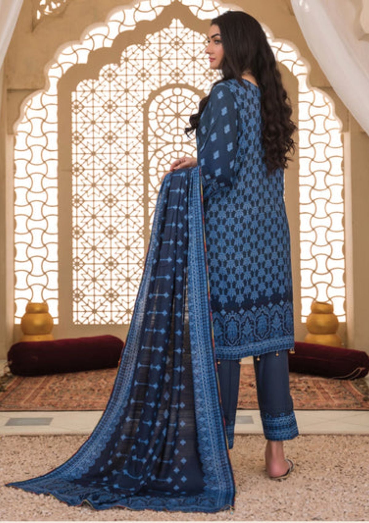 Rosaliana Slub Chikankari By MTF'23 D-03 - Mohsin Saeed Fabrics