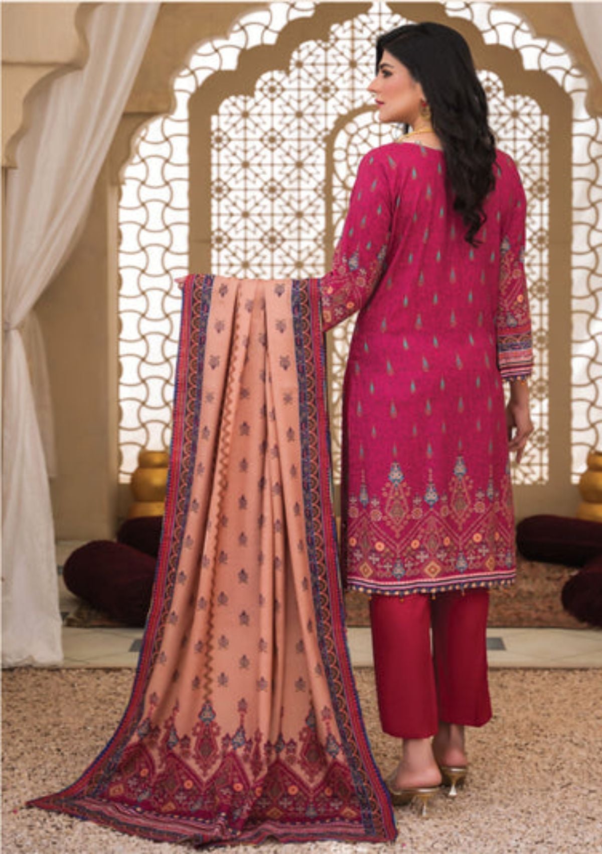 Rosaliana Slub Chikankari By MTF'23 D-04 - Mohsin Saeed Fabrics