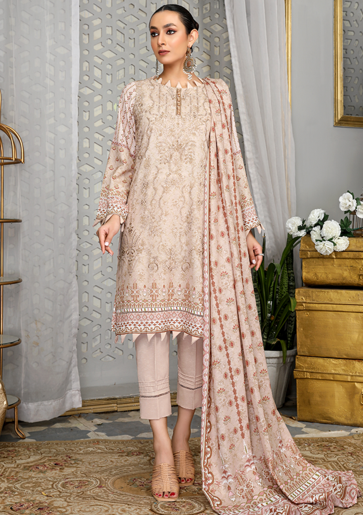 Dastaan By Humdum V-2'22 D-04 - Mohsin Saeed Fabrics