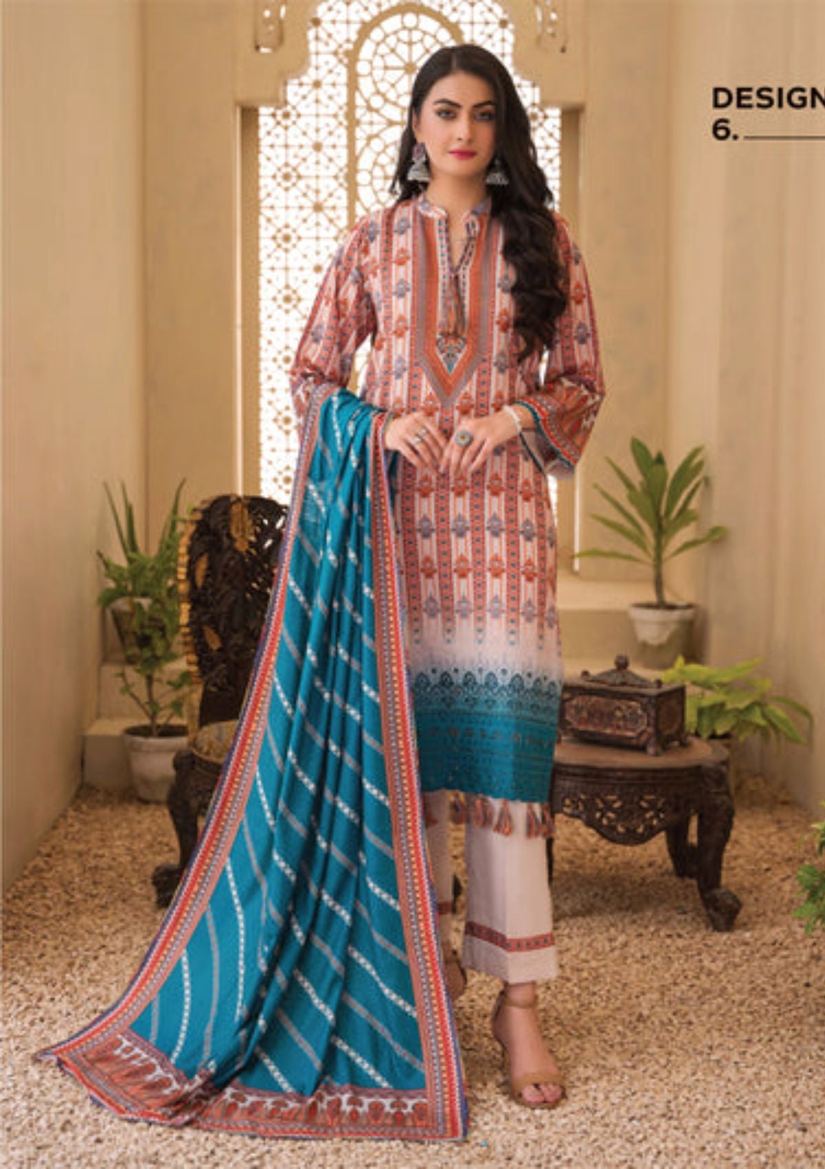 Rosaliana Slub Chikankari By MTF'23 D-06 - Mohsin Saeed Fabrics