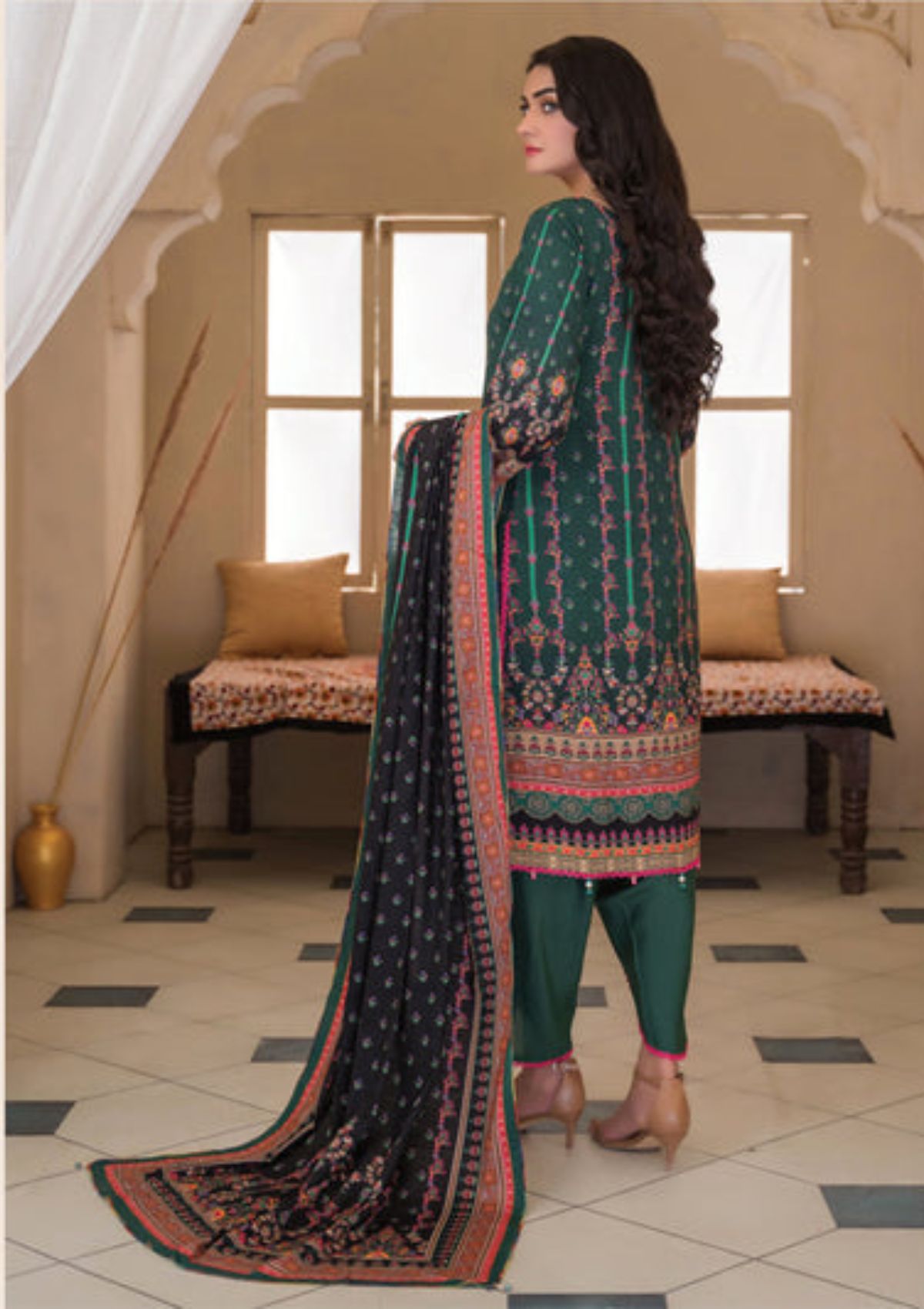 Rosaliana Slub Chikankari By MTF'23 D-07 - Mohsin Saeed Fabrics