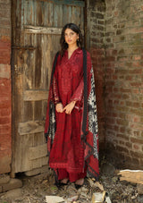 Elaf Wilderness Pashmina Shawl Edit'26 EWR-5A CRIMSONWOOD