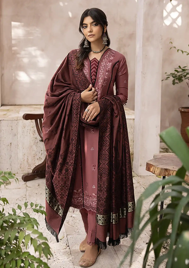 Humdum Elak Emb Khaddar'23 EL-01 - Mohsin Saeed Fabrics