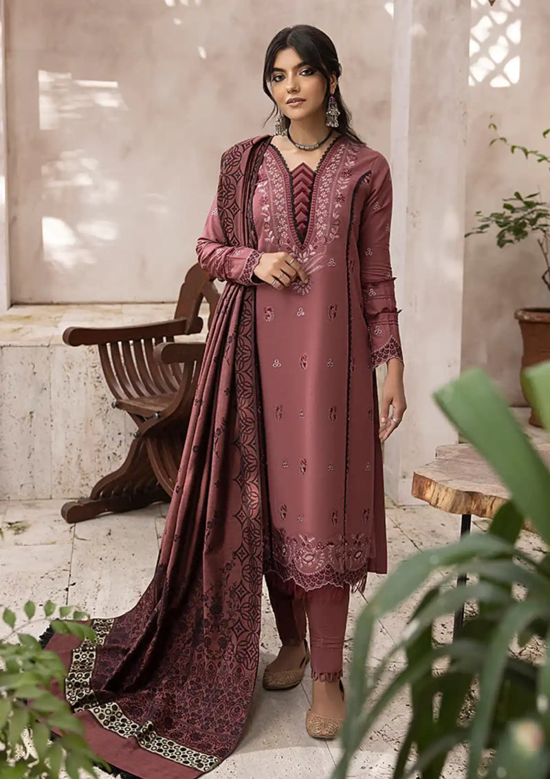 Humdum Elak Emb Khaddar'23 EL-01 - Mohsin Saeed Fabrics