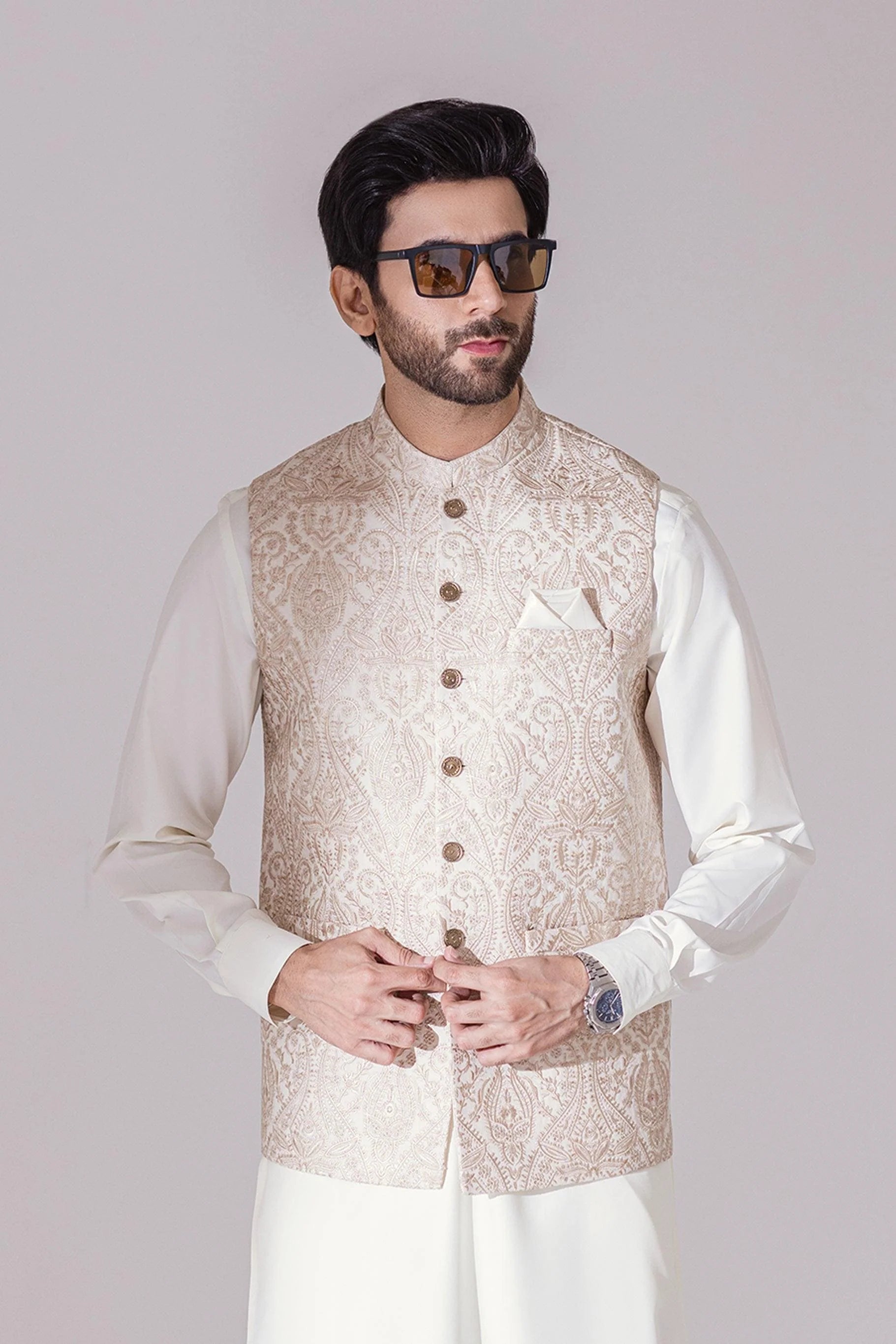Mens 2025 embroidered waistcoat