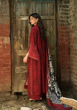 Elaf Wilderness Pashmina Shawl Edit'26 EWR-5A CRIMSONWOOD